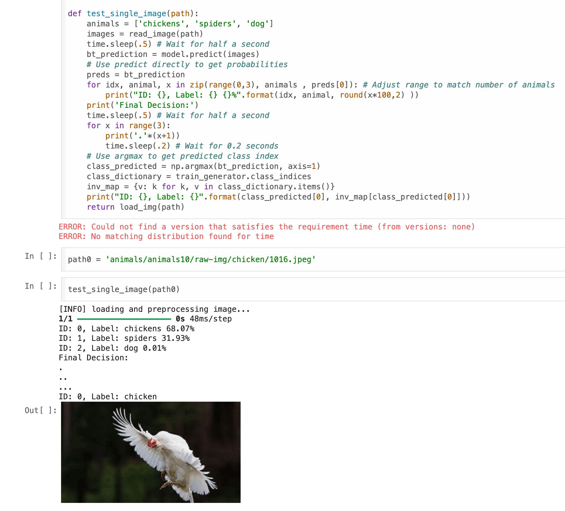 Model Inference Test large
