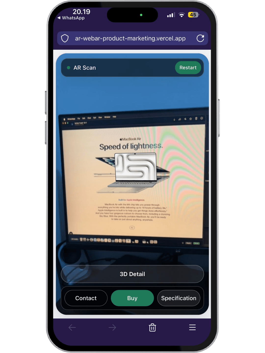 AR WebAR Product Marketing mockup 1