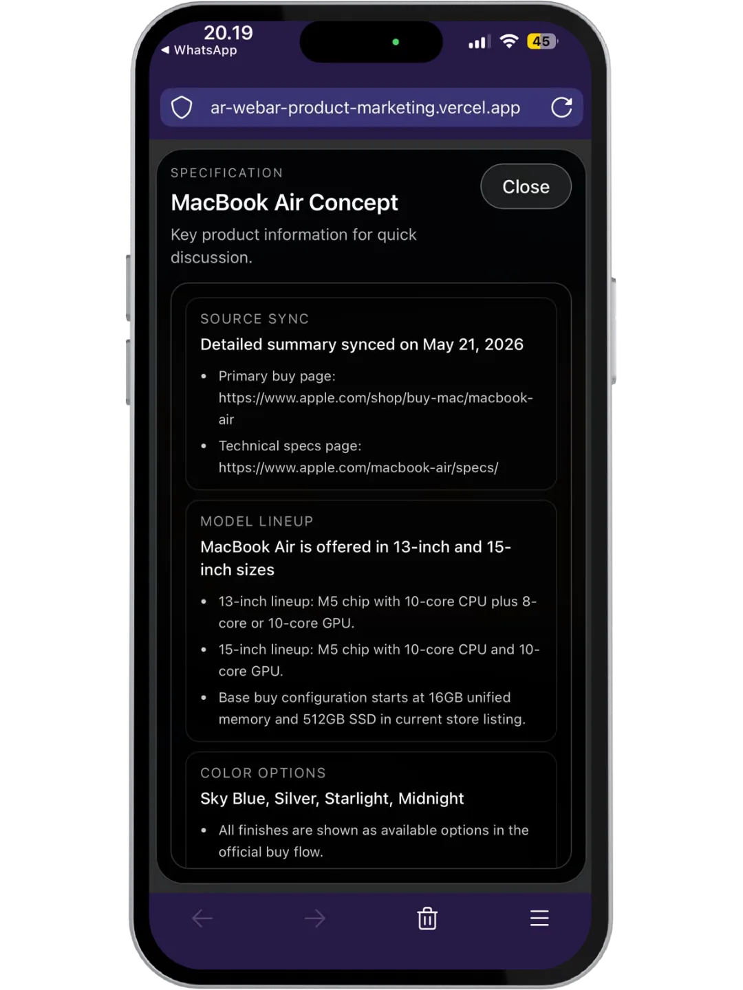 AR WebAR Product Marketing mockup 3
